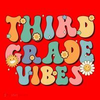 Hippie Third Grade Vibes Retro Groovy First Day Of School Great Gift Santa Hat thumb 1