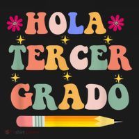 Hola Tercer Grado Third Grade Spanish Teacher Back To School Gift Bucket Hat thumb 4