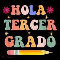 Hola Tercer Grado Third Grade Spanish Teacher Back To School Gift Women's Hoodie thumb 2