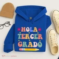 Hola Tercer Grado Third Grade Spanish Teacher Back To School Gift Hoodie thumb 4