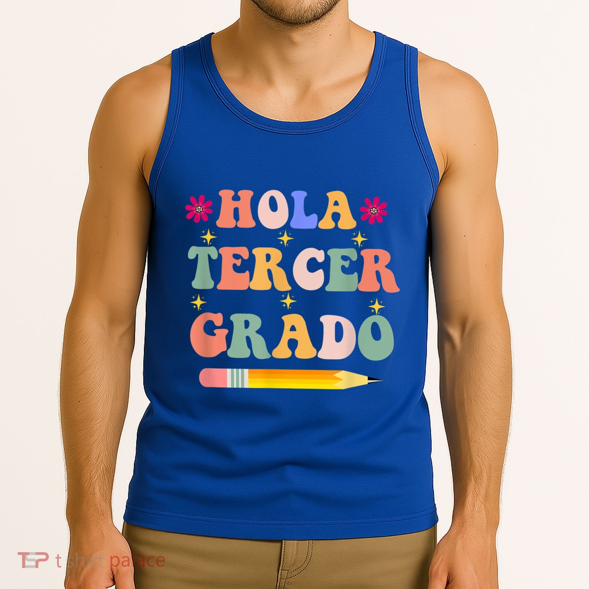 Hola Tercer Grado Third Grade Spanish Teacher Back To School Gift Tank Top