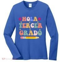 Hola Tercer Grado Third Grade Spanish Teacher Back To School Gift Women's Long Sleeve Shirt thumb 0