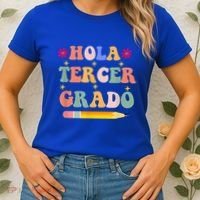 Hola Tercer Grado Third Grade Spanish Teacher Back To School Gift Women's T-Shirt thumb 2