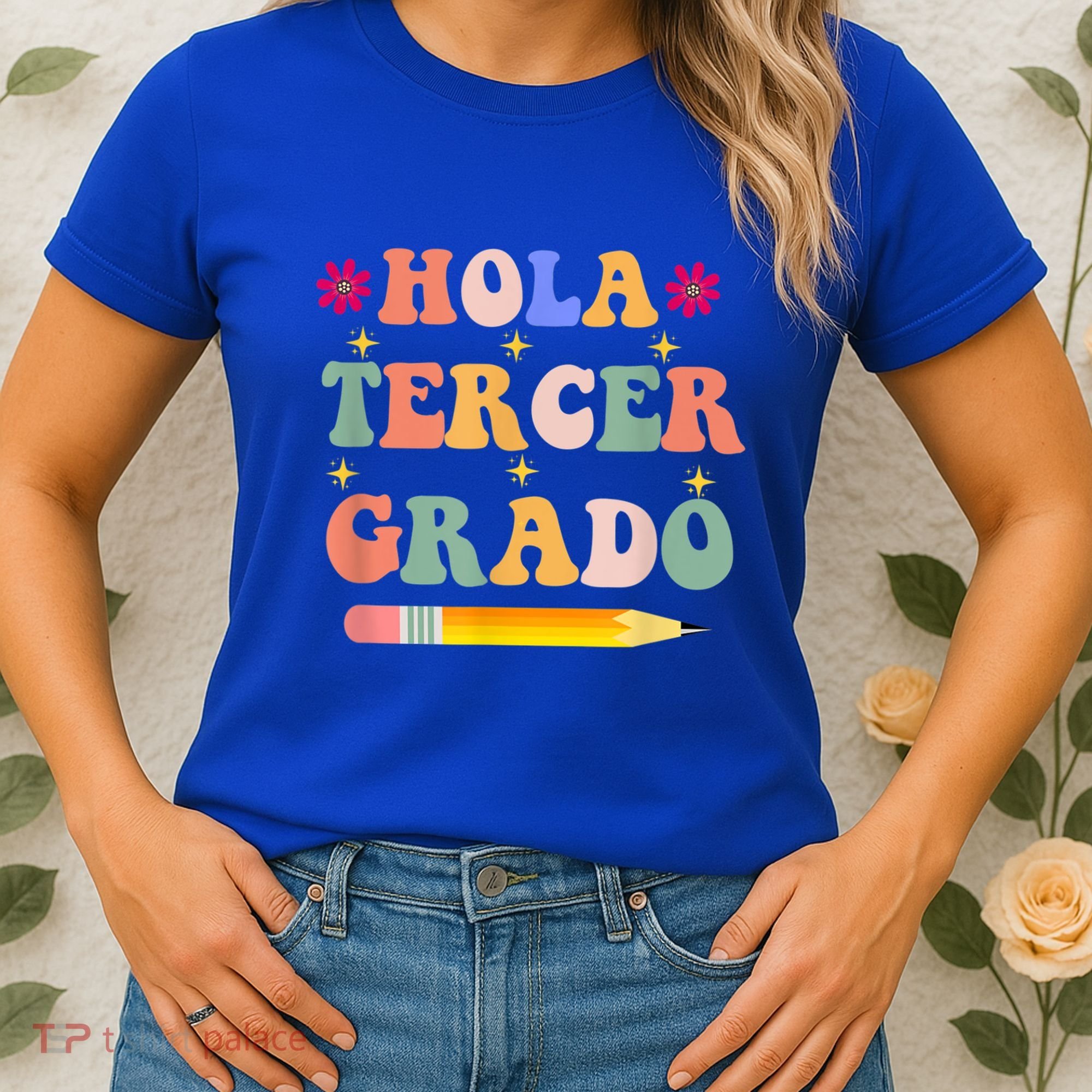 Hola Tercer Grado Third Grade Spanish Teacher Back To School Gift Women's T-Shirt