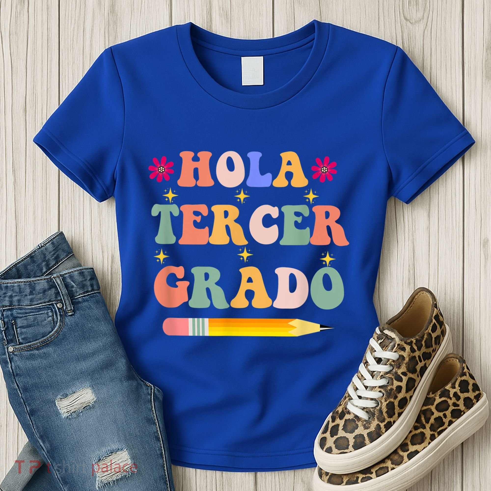 Hola Tercer Grado Third Grade Spanish Teacher Back To School Gift Women's T-Shirt