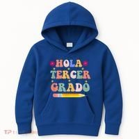 Hola Tercer Grado Third Grade Spanish Teacher Back To School Gift Kids Hoodie thumb 0