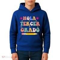 Hola Tercer Grado Third Grade Spanish Teacher Back To School Gift Kids Hoodie thumb 4