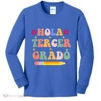 Hola Tercer Grado Third Grade Spanish Teacher Back To School Gift Kids Long Sleeve Shirt thumb 0