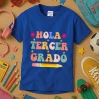 Hola Tercer Grado Third Grade Spanish Teacher Back To School Gift Kids T-Shirt thumb 3