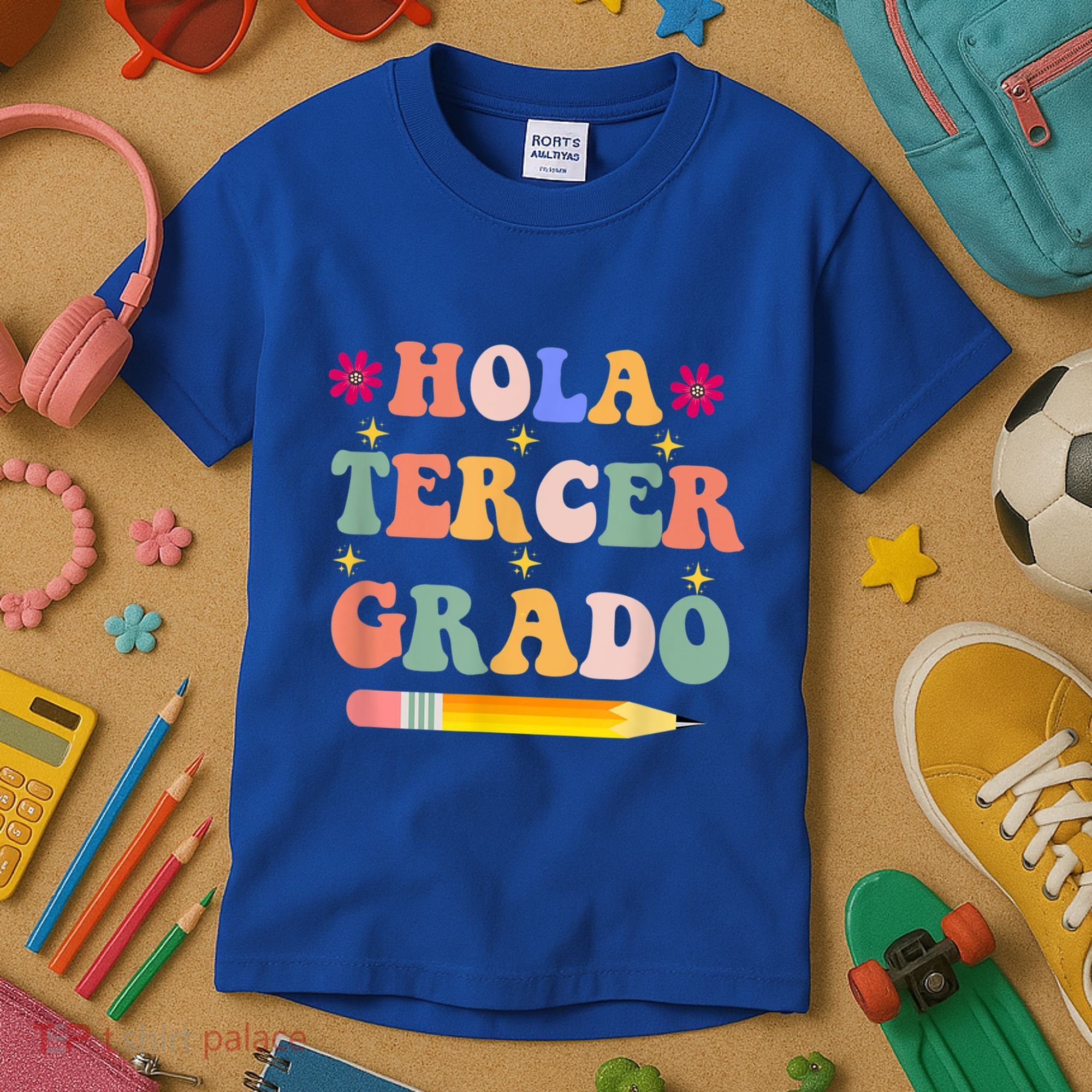 Hola Tercer Grado Third Grade Spanish Teacher Back To School Gift Kids T-Shirt