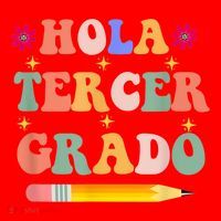 Hola Tercer Grado Third Grade Spanish Teacher Back To School Gift Santa Hat thumb 1
