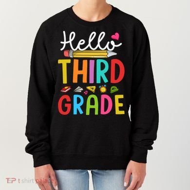 Hello Third Grade First Day Of 3Rd Grade Teacher Gift Women's Sweatshirt