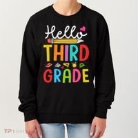 Hello Third Grade First Day Of 3Rd Grade Teacher Gift Women's Sweatshirt thumb 0