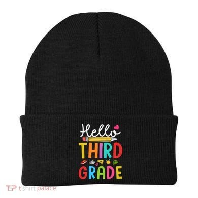 Hello Third Grade First Day Of 3Rd Grade Teacher Gift Beanie
