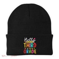 Hello Third Grade First Day Of 3Rd Grade Teacher Gift Beanie thumb 0
