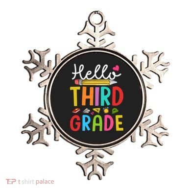 Hello Third Grade First Day Of 3Rd Grade Teacher Gift Ornament