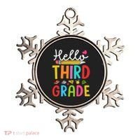 Hello Third Grade First Day Of 3Rd Grade Teacher Gift Ornament thumb 0