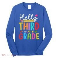 Hello Third Grade First Day Of 3Rd Grade Teacher Gift Long Sleeve Shirt thumb 0