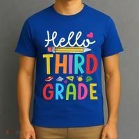 Hello Third Grade First Day Of 3Rd Grade Teacher Gift T-Shirt thumb 3