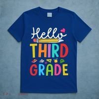 Hello Third Grade First Day Of 3Rd Grade Teacher Gift T-Shirt thumb 5