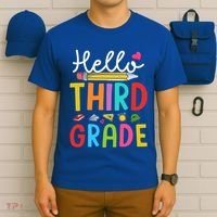 Hello Third Grade First Day Of 3Rd Grade Teacher Gift T-Shirt thumb 6