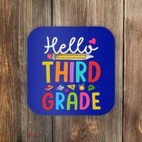 Hello Third Grade First Day Of 3Rd Grade Teacher Gift Coaster thumb 0