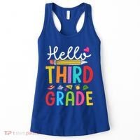Hello Third Grade First Day Of 3Rd Grade Teacher Gift Women's Tank Top thumb 0