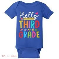 Hello Third Grade First Day Of 3Rd Grade Teacher Gift Baby Bodysuit thumb 0