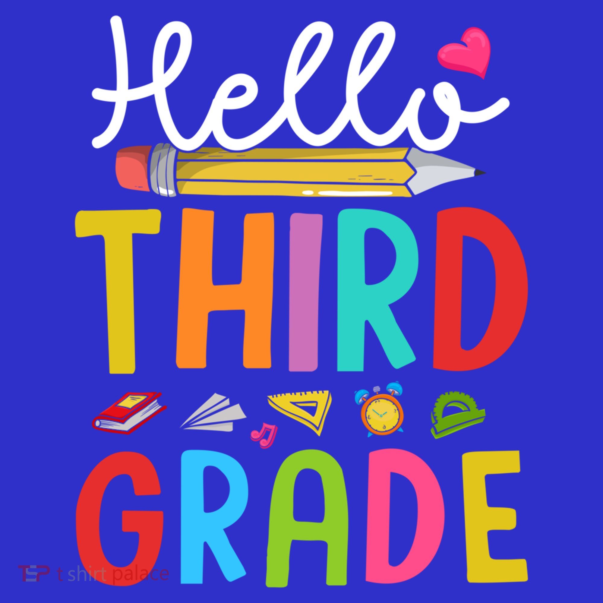 Hello Third Grade First Day Of 3Rd Grade Teacher Gift Baby Bodysuit