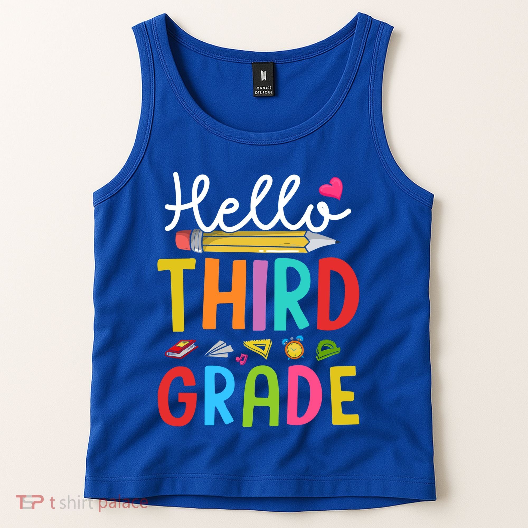 Hello Third Grade First Day Of 3Rd Grade Teacher Gift Tank Top