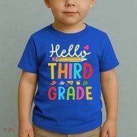Hello Third Grade First Day Of 3Rd Grade Teacher Gift Toddler T-Shirt thumb 2