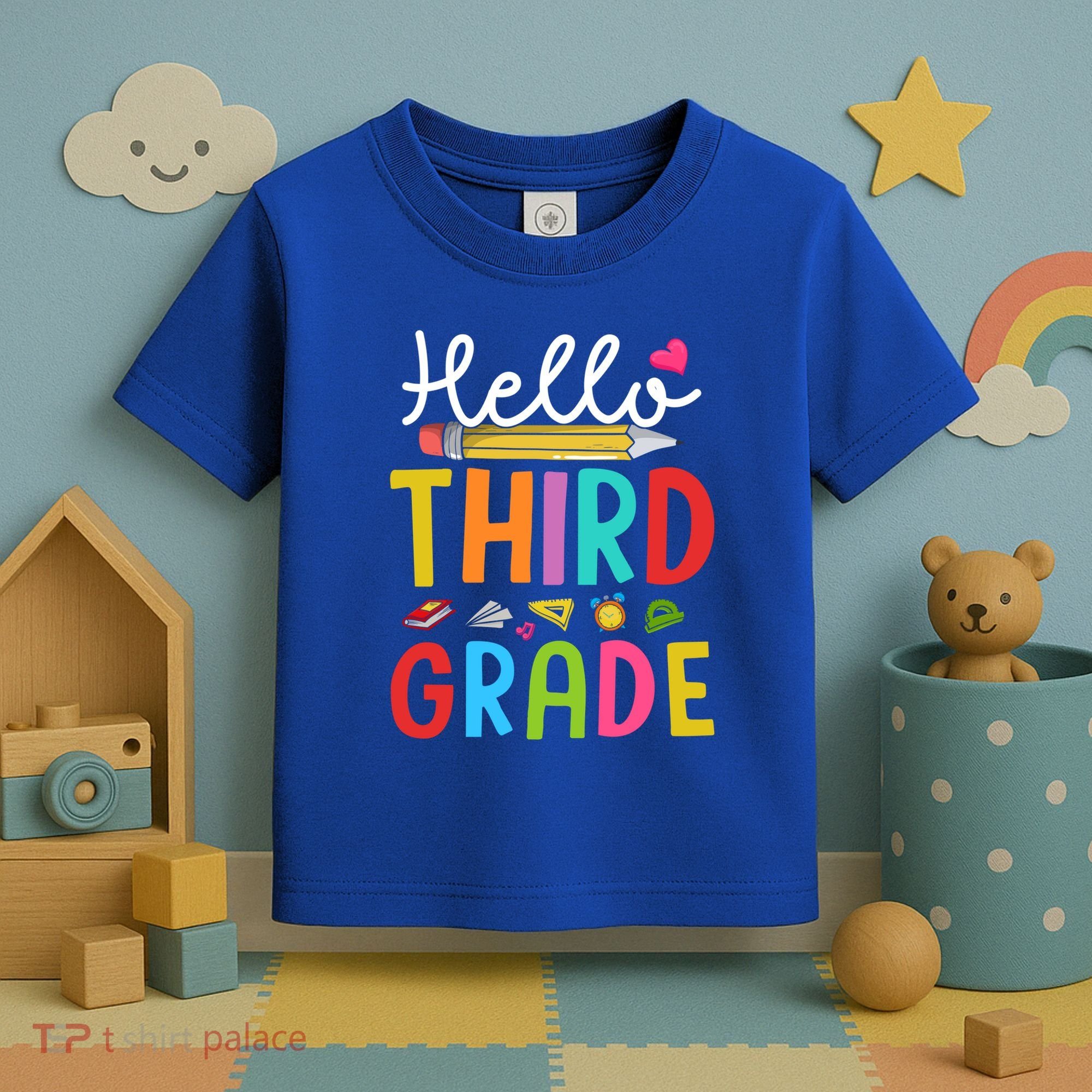 Hello Third Grade First Day Of 3Rd Grade Teacher Gift Toddler T-Shirt