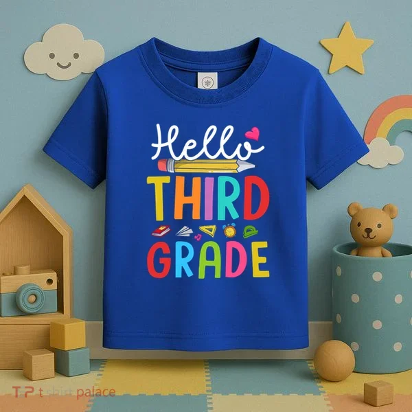 Hello Third Grade First Day Of 3Rd Grade Teacher Gift Toddler T-Shirt