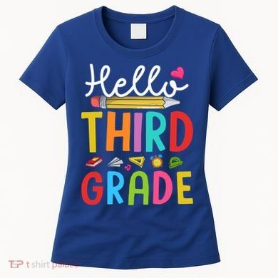 Hello Third Grade First Day Of 3Rd Grade Teacher Gift Women's T-Shirt