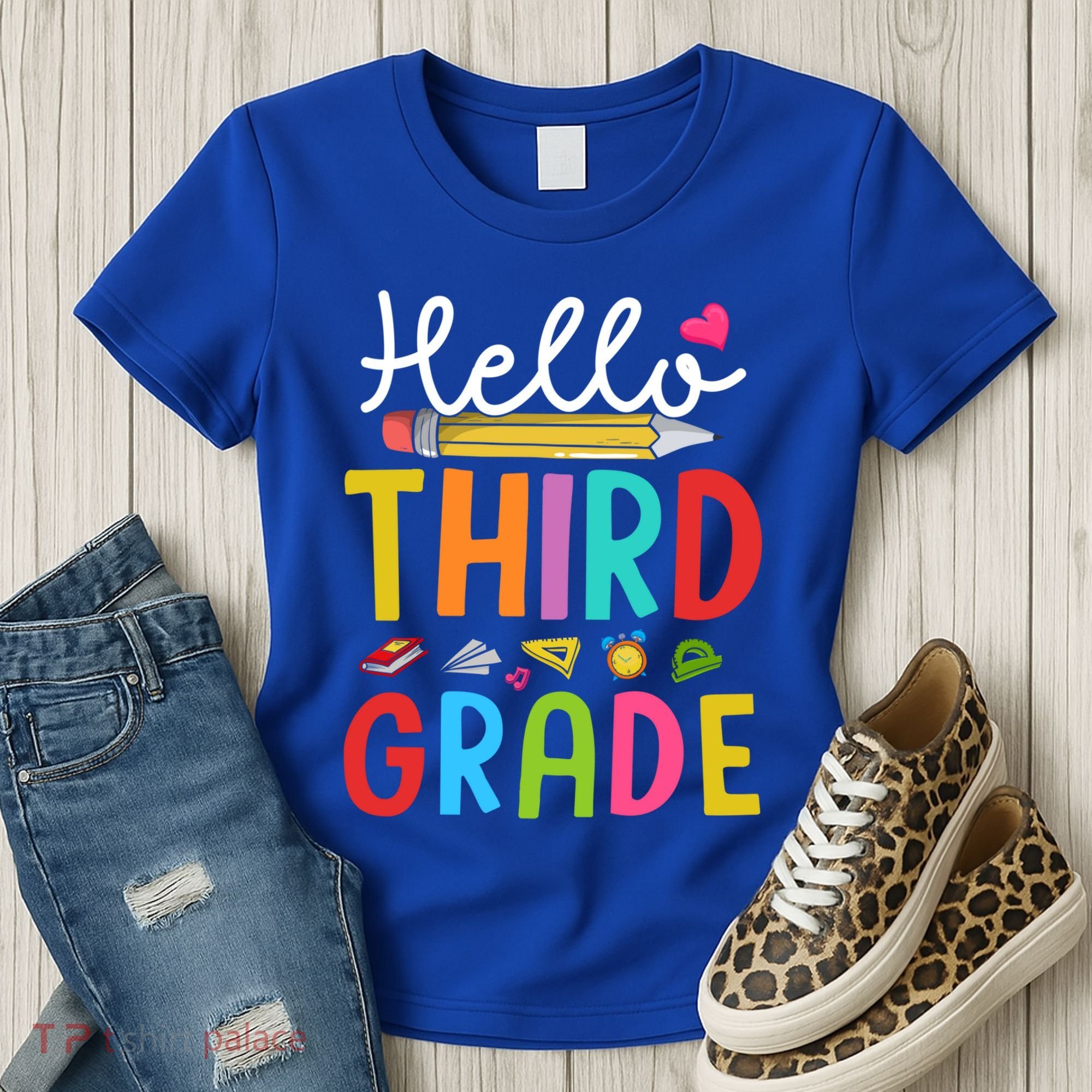 Hello Third Grade First Day Of 3Rd Grade Teacher Gift Women's T-Shirt