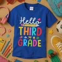 Hello Third Grade First Day Of 3Rd Grade Teacher Gift Kids T-Shirt thumb 3