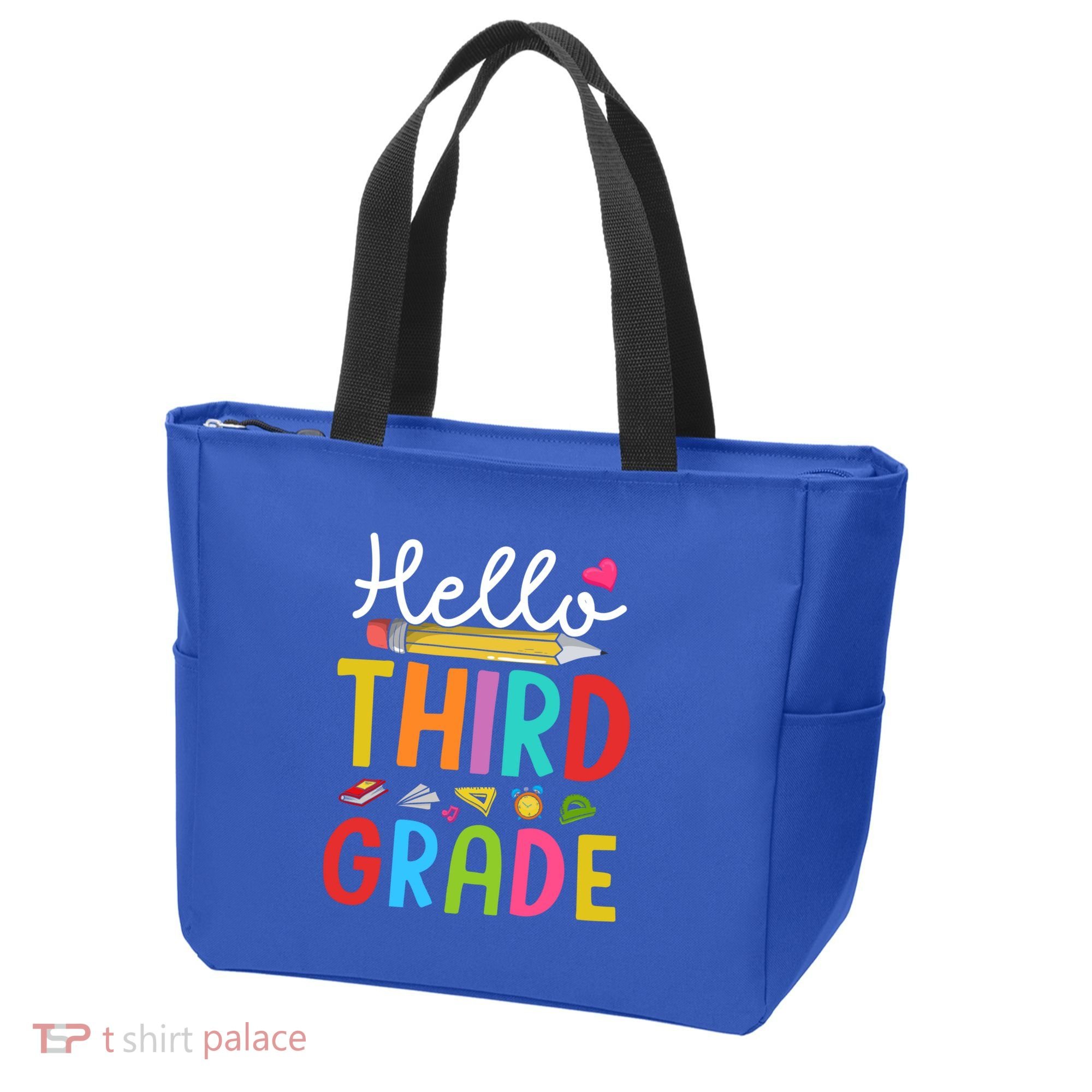 Hello Third Grade First Day Of 3Rd Grade Teacher Gift Tote Bag