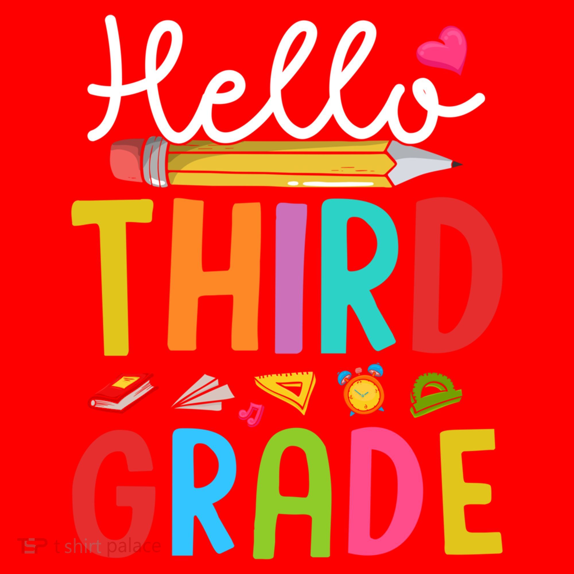 Hello Third Grade First Day Of 3Rd Grade Teacher Gift Santa Hat