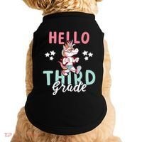 Hello Third Grade Unicorn And Teachers Gift Doggie Tank thumb 0
