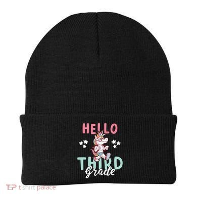 Hello Third Grade Unicorn And Teachers Gift Beanie