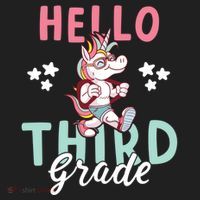 Hello Third Grade Unicorn And Teachers Gift Beanie thumb 2