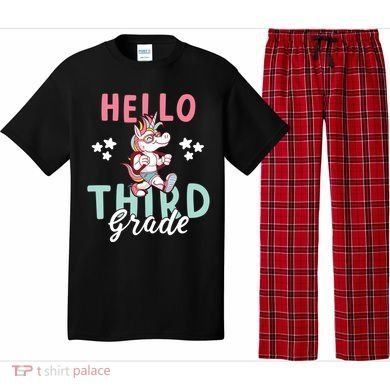 Hello Third Grade Unicorn And Teachers Gift Pajama Set