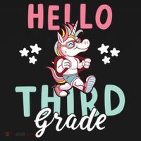Hello Third Grade Unicorn And Teachers Gift Pajama Set thumb 2