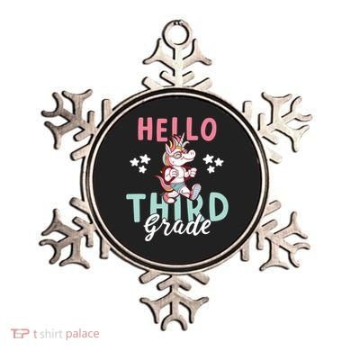 Hello Third Grade Unicorn And Teachers Gift Ornament