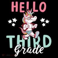 Hello Third Grade Unicorn And Teachers Gift Ornament thumb 1