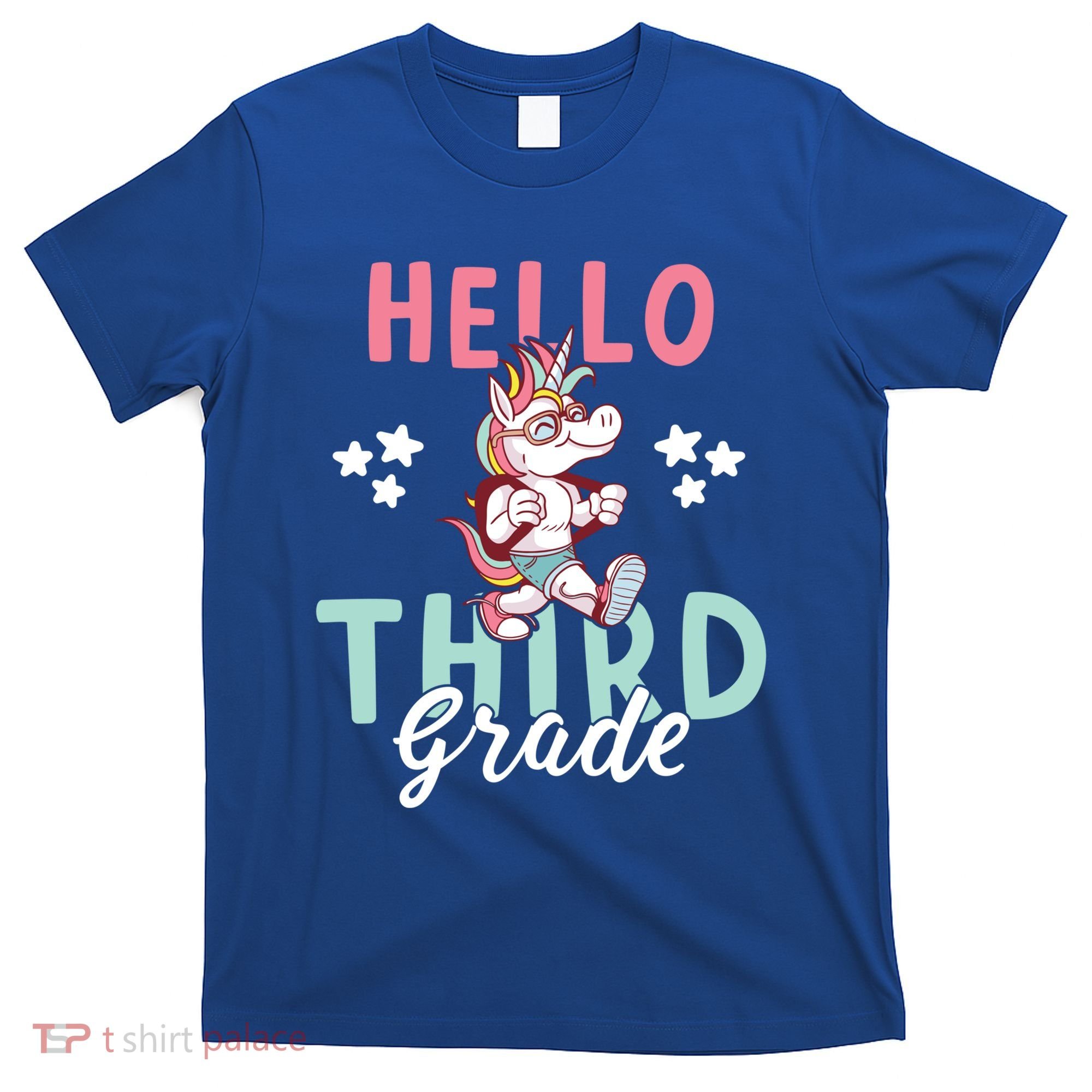 Hello Third Grade Unicorn And Teachers Gift T-Shirt