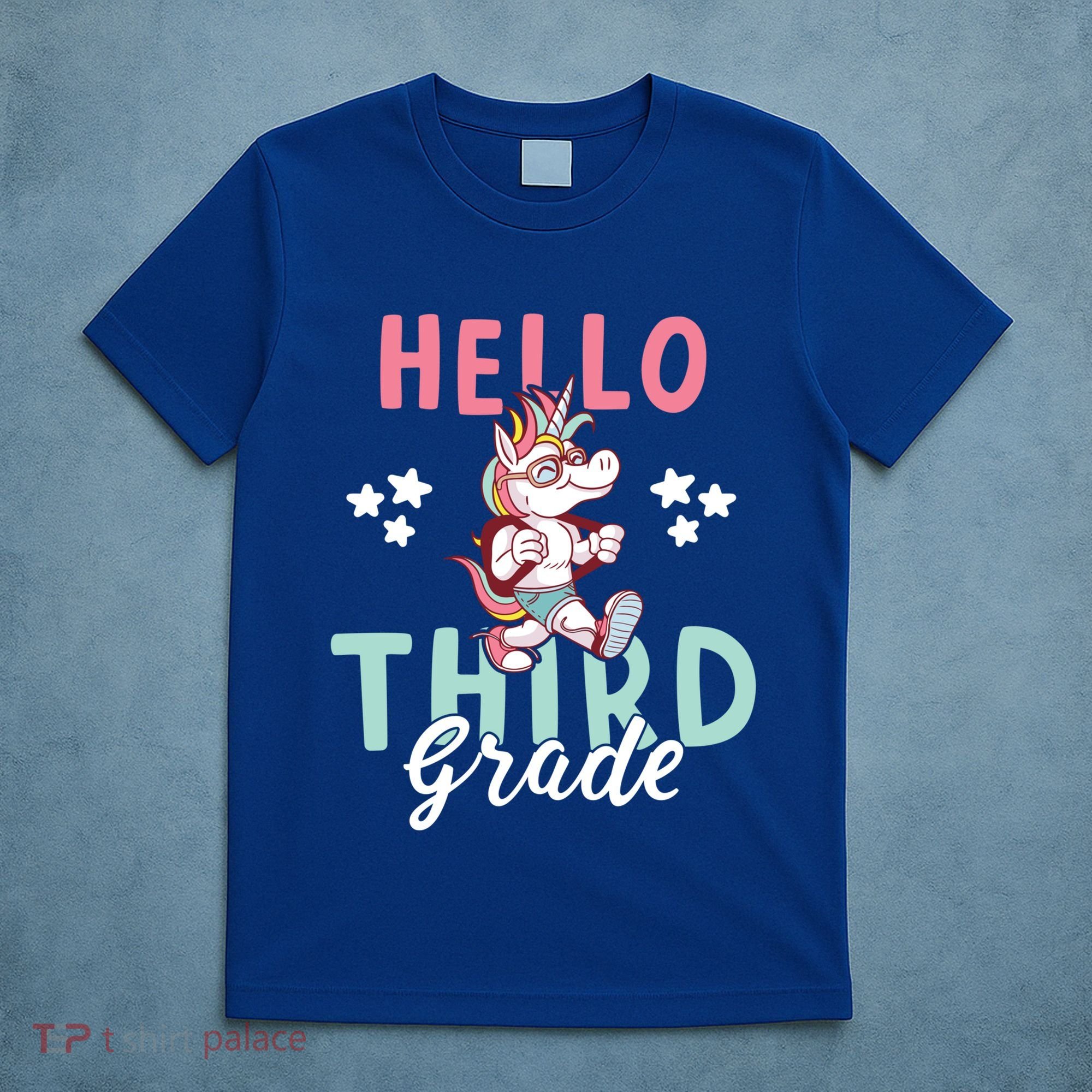 Hello Third Grade Unicorn And Teachers Gift T-Shirt