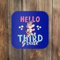 Hello Third Grade Unicorn And Teachers Gift Coaster thumb 0