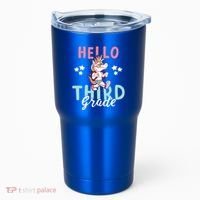 Hello Third Grade Unicorn And Teachers Gift Tumbler thumb 0