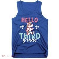 Hello Third Grade Unicorn And Teachers Gift Tank Top thumb 0